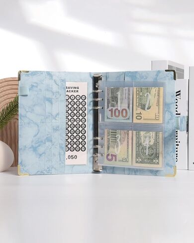 100 Envelopes Money Saving Challenge Binder - A5 Money Saving Budget Binder Easy and Fun Way to Save $5,050 Savings Challenges Book with Envelopes (Black) in Saudi Arabia