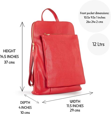 Convertible Backpack Purse, Genuine Italian Leather, 4 in 1 Design - Ideal For Travel, Work & Everyday Use in Saudi Arabia