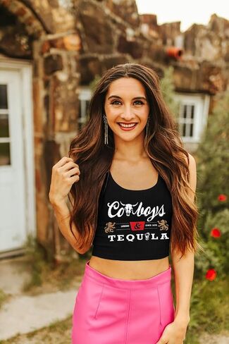 Western Cowgirl Tank Tops Women Country Music Crop Top Sleeveless Cowboy Graphic Cami Shirt in Saudi Arabia