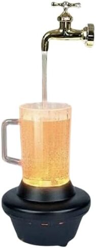 كوب البيرة السحري LED - نافورة سطح الطاولة متغيرة الألوان، مصباح وهمي للصنبور العائم للبار، ضوء ليلي وديكور داخلي، مثالي للمنزل والحانة والمكتب بالولايات المتحدة الأمريكية in Kuwait