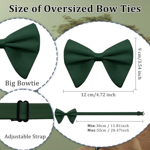 Oversized Bow Ties for Men, Mens Bow Tie Solid Color Pretied Bowtie Big Bowties for Tuxedo Wedding Banquets Party in Saudi Arabia