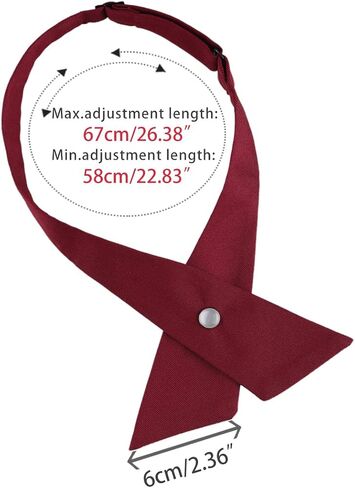 Men's Womens Solid Color Criss-Cross Bow Ties Adjustable Neck Tie for Uniform School in Saudi Arabia