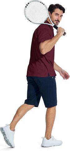 LLdress Men's Polo Golf Shirt Short Sleeve T-Shirts Pique Collared Shirts with Pocket in Saudi Arabia