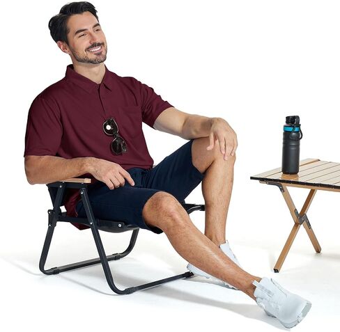 LLdress Men's Polo Golf Shirt Short Sleeve T-Shirts Pique Collared Shirts with Pocket in Saudi Arabia