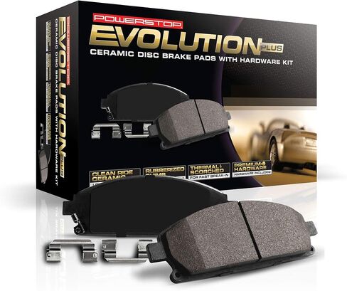 Power Stop 16-1044 Z16 Evolution Front Ceramic Brake Pads For Ford C-Max | Ford Ecosport | Ford Escape | Ford Focus | Mazda 3 | Volvo C30 | Volvo C70 | Volvo S40 | Volvo V50 [Application Specific] in Saudi Arabia