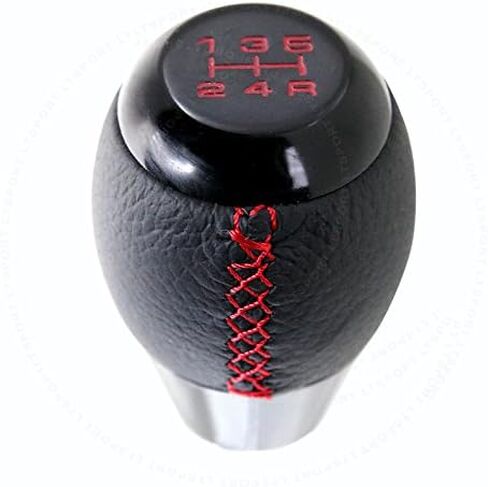 LT Sport 6 سرعات ناقل الحركة اليدوي مقبض ناقل الحركة PVC جلد ألومنيوم أسود مقبض تروس in Kuwait