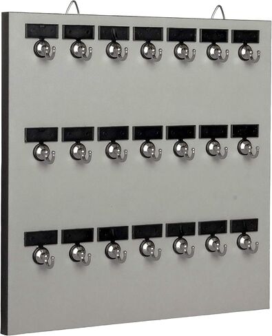Keystand, Key Rack # 21MSE, 21 Bolted Metal Hooks with Customized Nameplate and Extra Space for Fast Access (21 Sets of Tag & Ring are Included) (Silver) in Saudi Arabia