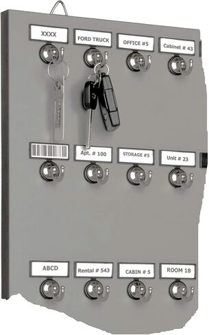 Keystand, Key Rack # 21MSE, 21 Bolted Metal Hooks with Customized Nameplate and Extra Space for Fast Access (21 Sets of Tag & Ring are Included) (Silver) in Saudi Arabia