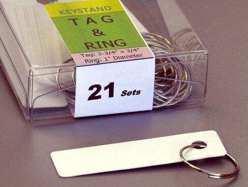 Keystand, Key Rack # 21MSE, 21 Bolted Metal Hooks with Customized Nameplate and Extra Space for Fast Access (21 Sets of Tag & Ring are Included) (Silver) in Saudi Arabia
