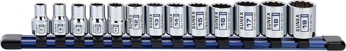 13Piece 3/8" Drive Chrome Socket Rail 12Pt Metric Standard in Saudi Arabia
