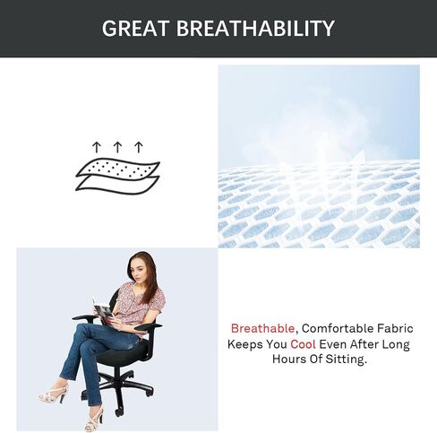 WOMACO Office Computer Chair Cover with Armrest Covers, Stretch Universal Rotating Rolling Desk Chair Slipcover, 4 PCS Stretchable Office Chair Seat Protector (Black, with Armrest Covers) in Saudi Arabia