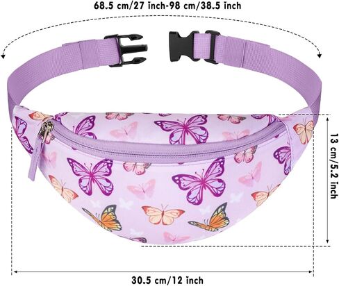 Unicorn Kids Fanny Pack for Girls, Travel Small Waist Bag Crossbody Belt Bag for Little Girls Toddler Cute Fanny Bag, Pink in Saudi Arabia