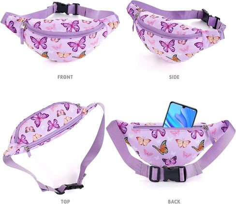 Unicorn Kids Fanny Pack for Girls, Travel Small Waist Bag Crossbody Belt Bag for Little Girls Toddler Cute Fanny Bag, Pink in Saudi Arabia