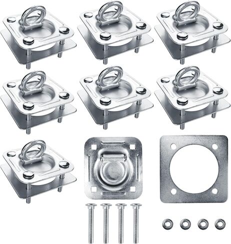 LULU CARGO CONTROL 1/2 بوصة مرساة مرساة على شكل حرف D مجوفة، 4 عبوات من مرساة على شكل حرف D للالتقاط والمقطورة والتخييم RV والشاحنات والقوارب in Kuwait
