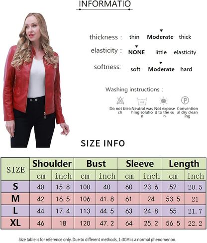 Women's Short Faux Leather Jacket Motorcyclet Crop Jacket Biker Fashion Jacket Coat in Saudi Arabia