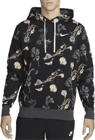 Nike Sportswear Club Fleece Men's Pullover Hoodie (US, Alpha, X-Large, Regular, Regular, Black/Grey/Beige) in Saudi Arabia