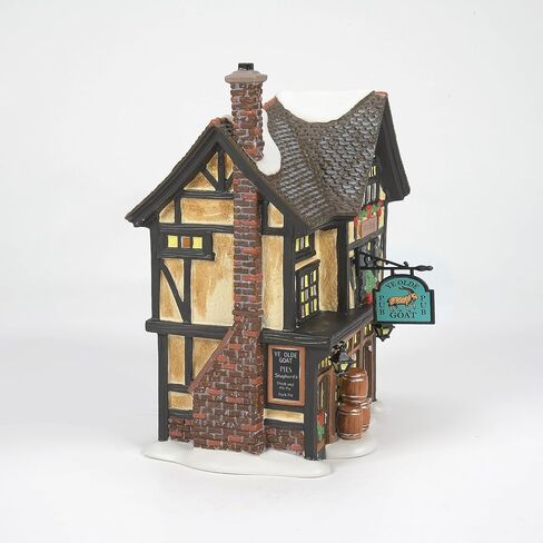 Department 56 Dickens Village Ye Olde Goat Pub Lit Building, 6.63 Inch, Multicolor in Saudi Arabia