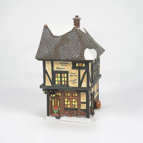 Department 56 Dickens Village Ye Olde Goat Pub Lit Building, 6.63 Inch, Multicolor in Saudi Arabia