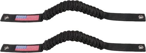 BESTAOO Roll Bar Grab Handles Paracord Grip Handle for Ford Bronco Accessories 2021 2022 2023 2024, 2 Pack (Black) in Kuwait
