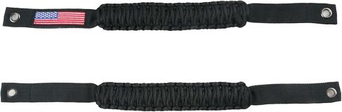 BESTAOO Roll Bar Grab Handles Paracord Grip Handle for Ford Bronco Accessories 2021 2022 2023 2024, 2 Pack (Black) in Kuwait