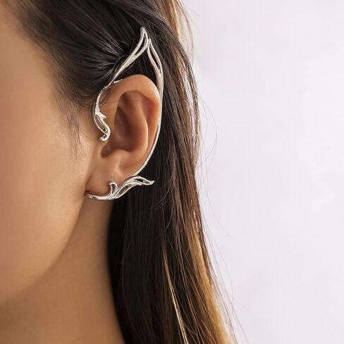 Elf Ear Cuff Fairy Ear Cuffs Cosplay Climber Earrings Non Pierced Wraps Fairy Accessories for Women 2Pcs in Saudi Arabia