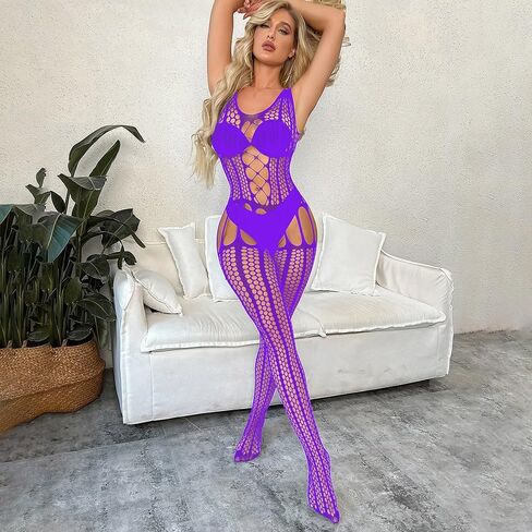 Women's Mesh Fishnet Lingerie Baby Dolls Mini Dress Free Size Bodysuit See Through Shirts in Saudi Arabia