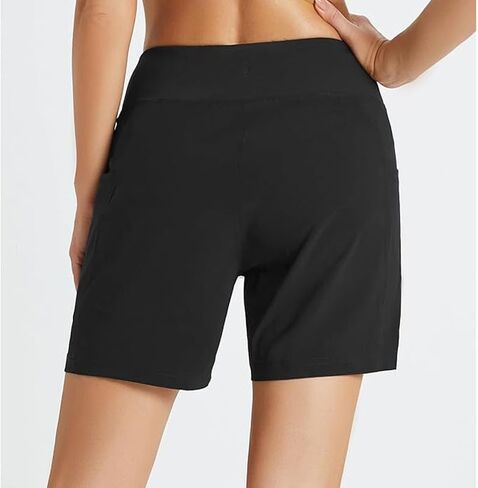 المرأة 5 "Boardshorts سروال سباحة قصير عالية الخصر UPF مجلس السراويل ملابس السباحة سريعة الجافة طفح الحرس ملابس السباحة Tankini القاع in Kuwait