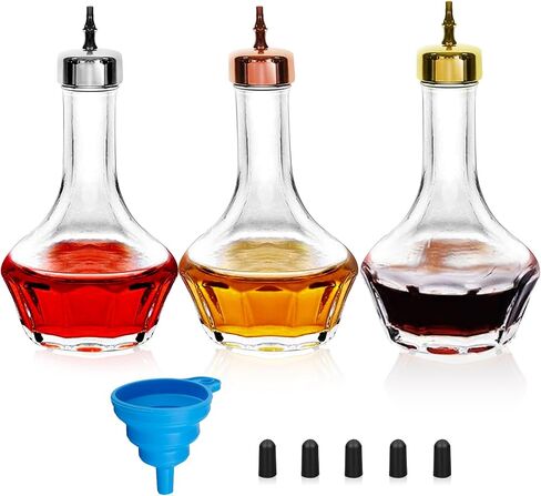 SuproBarware Bitter Bottle and Mixing glass – Glass Bitter Bottle with Dash Top, 1.7oz/50ml, Great for Bartender, Home Bar (clear 9 pack) in Saudi Arabia