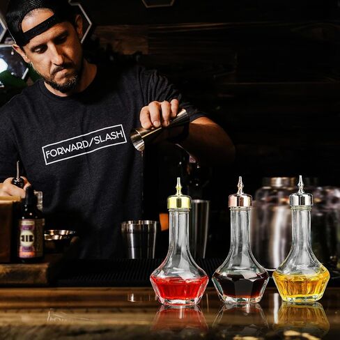SuproBarware Bitter Bottle and Mixing glass – Glass Bitter Bottle with Dash Top, 1.7oz/50ml, Great for Bartender, Home Bar (clear 9 pack) in Saudi Arabia