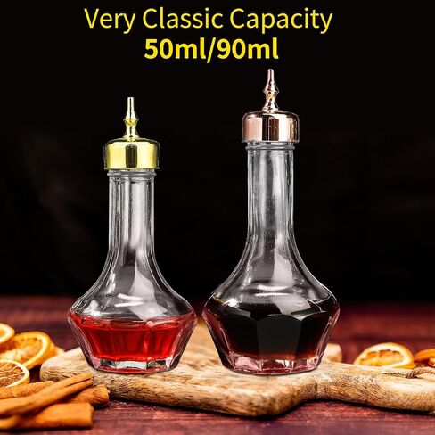 SuproBarware Bitter Bottle and Mixing glass – Glass Bitter Bottle with Dash Top, 1.7oz/50ml, Great for Bartender, Home Bar (clear 9 pack) in Saudi Arabia