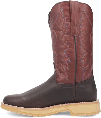 Dingo Mens Dust Bowl Embroidered Round Toe Casual Boots Mid Calf - Black in Saudi Arabia
