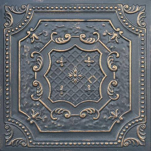 A la Maison Ceilings R126 Bijou and Bee Bee Pre-Painted Foam Glue-up Ceiling Tile (128 sq. ft./Case), Pack of 48, Black Matte in Saudi Arabia