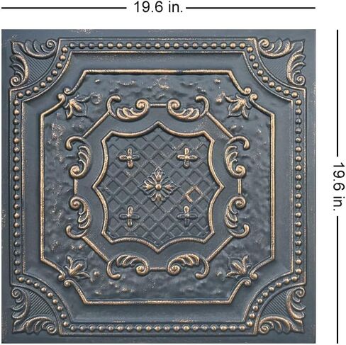 A la Maison Ceilings R126 Bijou and Bee Bee Pre-Painted Foam Glue-up Ceiling Tile (128 sq. ft./Case), Pack of 48, Black Matte in Saudi Arabia