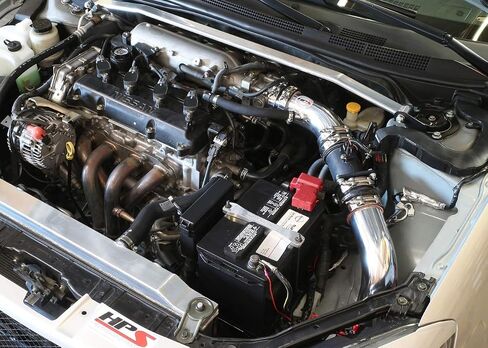 HPS Polish Cold Air Intake Kit Cool Long Ram CAI (Converts to shortram) 837-570P Compatible for 2002-2006 Nissan Altima 2.5L 4Cyl in Saudi Arabia