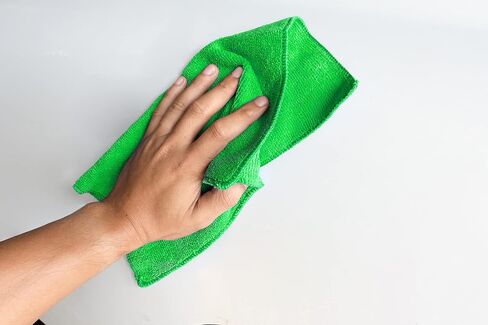 Microfiber Towel, 300 GSM 18 DZ/MC 16" x 16", Blue (Pack of 12) in Saudi Arabia