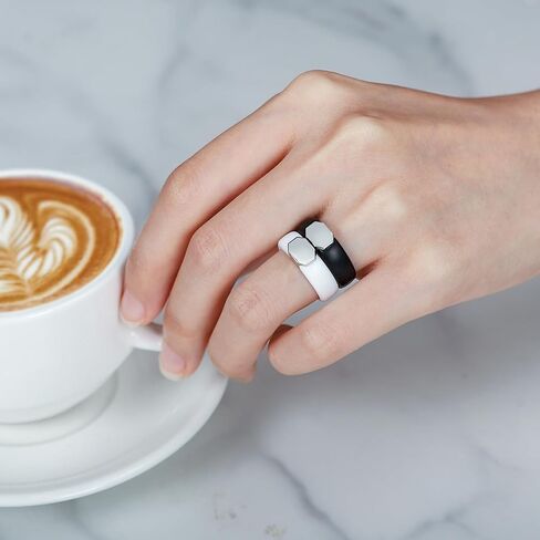Egnaro Silicone Wedding Bands for Women, Inner Arc Ergonomic Breathable Design Womens Silicone Wedding Ring with Metal Plate, 4mm Width Rubber Wedding Bands Women with Metal Plate, No-Toxic,Skin Safe in Saudi Arabia