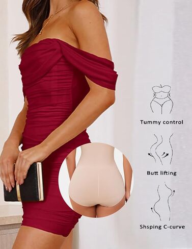 Tummy Control Shapewear Panty for Women High Waisted Body Shaper Seamless Underwear Slimming Briefs in Saudi Arabia