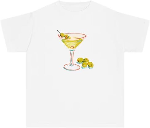 Y2k Graphic Baby Tees for Women Fruit Bow Shirt Crop Top Vintage Aesthetic Teen Girl Clothes 90s Summer Clothing in Saudi Arabia