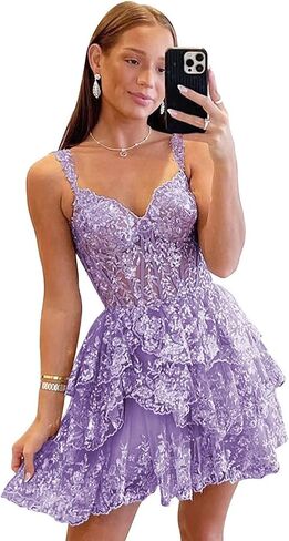 Sparkly Sequin Homecoming Dresses for Teens Off Shoulder Short Prom Dress 2024 Tiered Lace Cocktail Party Gown in Saudi Arabia