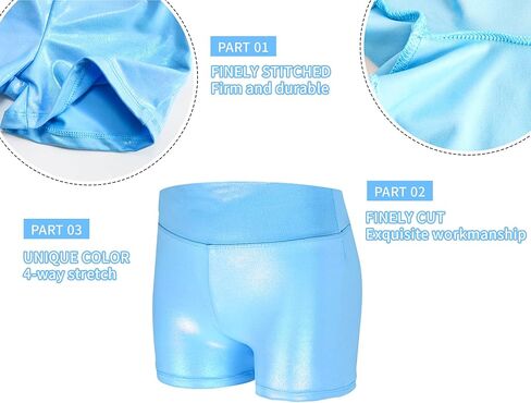 Gymnastics Leotards for Girls Sparkly Tumbling Bodysuits with Shorts Athletic Activewear Sleeveless Dance Outfit in Saudi Arabia