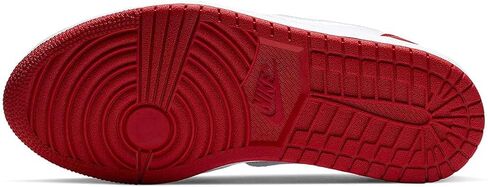 حذاء نسائي Air Jordan 1 Retro منخفض الانزلاق (AV3918-102، أبيض/أبيض-جيم أحمر-أسود) مقاس 8 in Saudi Arabia