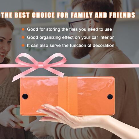 Car Registration and Insurance Holder, 2 Pack Premium Auto Essential Document Organizers with Strong Velcro Closure, Universal Vehicle Interior Accessories for Most Cars(Style 1, Black) in Kuwait