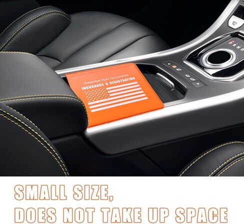 Car Registration and Insurance Holder, 2 Pack Premium Auto Essential Document Organizers with Strong Velcro Closure, Universal Vehicle Interior Accessories for Most Cars(Style 1, Black) in Kuwait