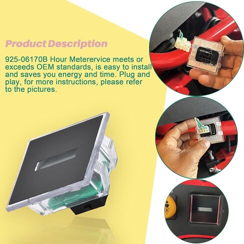 925-06170B ساعة قياس متوافقة مع Cub Cadet Ultima ZT1 Hour Meter Minder Z Force RZT LGT LGTX GT GSE LT LTX أو أكثر من عدادات الساعات استبدال # 925-06170A، 925-06170B، 925-04036C in Kuwait