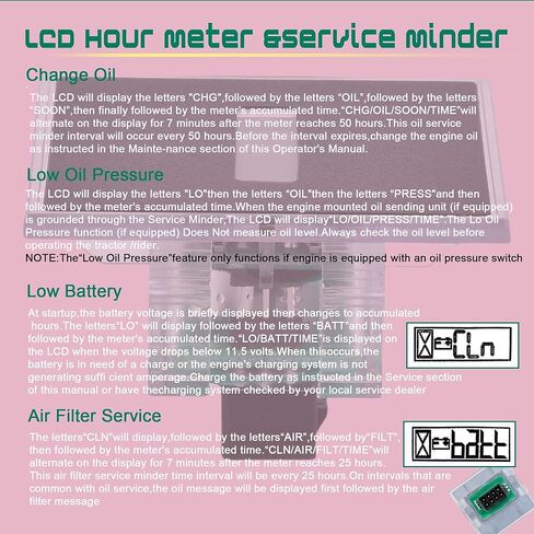 925-06170B ساعة قياس متوافقة مع Cub Cadet Ultima ZT1 Hour Meter Minder Z Force RZT LGT LGTX GT GSE LT LTX أو أكثر من عدادات الساعات استبدال # 925-06170A، 925-06170B، 925-04036C in Kuwait