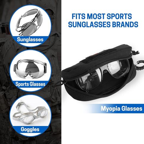 Tactical Molle Glasses Case, Tactical Eyeglasses Case Molle Glasses Pouch Portable Sunglasses Case with Belt Loop in Saudi Arabia