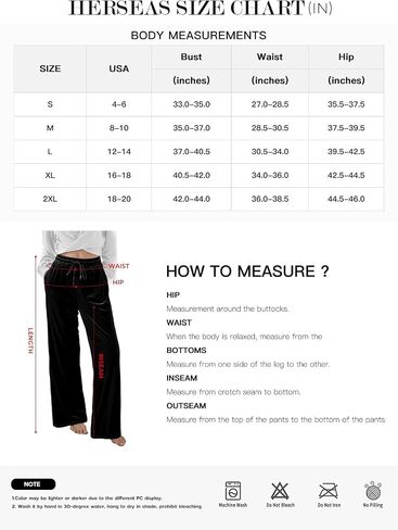 Herseas Women's Velvet Pants Drawstring Waist Wide Leg Casual Lounge Pant in Saudi Arabia