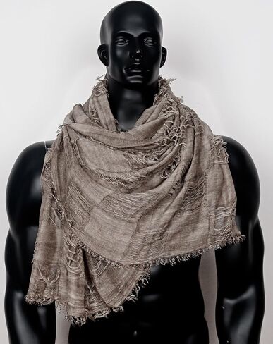 L'VOW Medieval Hooded Cloak Shaman Ninja Shawl Post Apocalyptic Wrap Scarf Cowl Rogue Hood Cape Viking Renaissance Costume in Kuwait