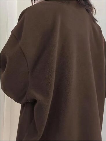 SOLY HUX Women's Color Block Sweatshirt Half Zip Long Sleeve Drop Shoulder Pullover Tops in Saudi Arabia