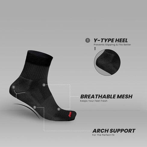 Penn Men's Cushioned Quarter Socks |Ideal for Sports, Gym, Hiking & Everyday Wear in Saudi Arabia